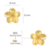 Blume Ohrstecker in 925 Silber
