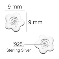 Blume Ohrstecker in 925 Silber
