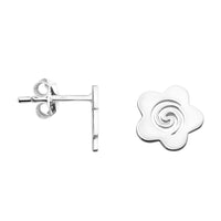 Blume Ohrstecker in 925 Silber