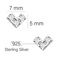 Dreieck Ohrstecker in 925 Silber