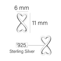 Unendlich Ohrstecker in 925 Silber
