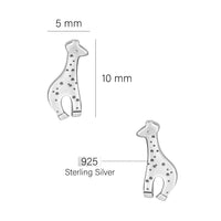 Giraffe Ohrstecker in 925 Silber
