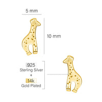 Giraffe Ohrstecker in 925 Silber
