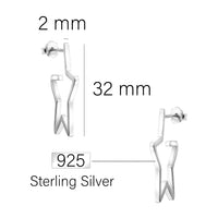 Stern Ohrstecker in 925 Silber