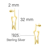 Stern Ohrstecker in 925 Silber