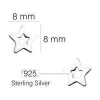 Stern Ohrstecker in 925 Silber