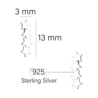 Stern Ohrstecker in 925 Silber