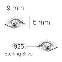 Auge Ohrstecker in 925 Silber