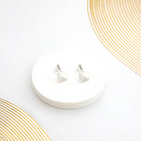 Quadrat Ohrstecker in 925 Silber