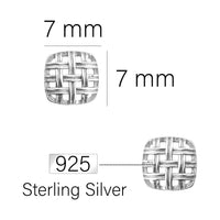 Gitter Ohrstecker in 925 Silber