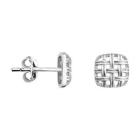 Gitter Ohrstecker in 925 Silber