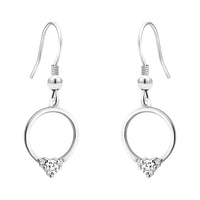 Kreis Ohrhänger in 925 Silber