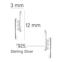 Stab Ohrstecker in 925 Silber