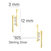 Stab Ohrstecker in 925 Silber
