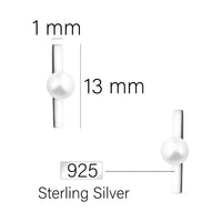 Perle Ohrstecker in 925 Silber