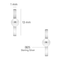 Perle Ohrstecker in 925 Silber