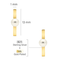 Perle Ohrstecker in 925 Silber