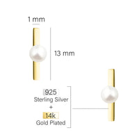 Perle Ohrstecker in 925 Silber