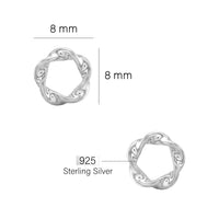 Kreis Ohrstecker in 925 Silber