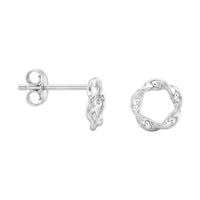 Kreis Ohrstecker in 925 Silber