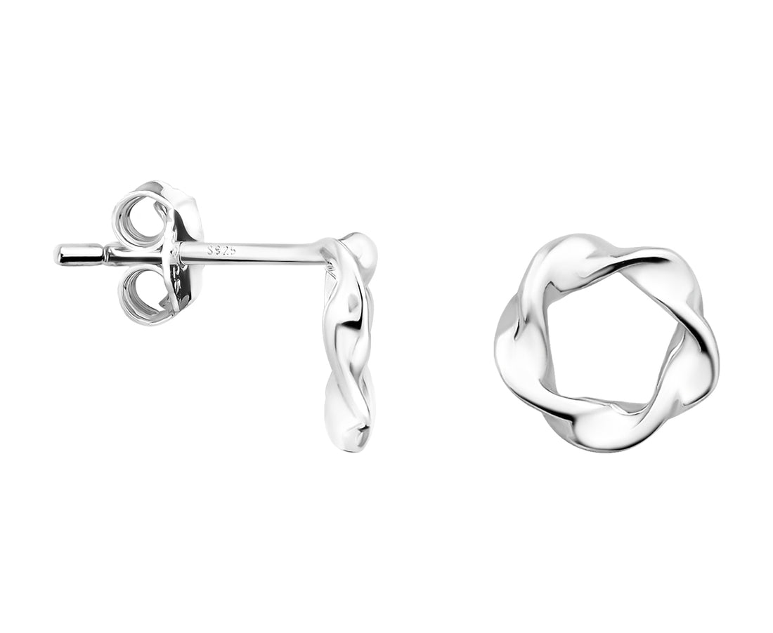 Kreis Ohrstecker in 925 Silber