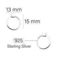 Kreis Ohrstecker in 925 Silber