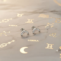 Halbkreis Ohrstecker in 925 Silber