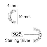 Halbkreis Ohrstecker in 925 Silber