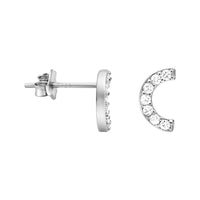 Halbkreis Ohrstecker in 925 Silber