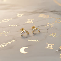 Halbkreis Ohrstecker in 925 Silber