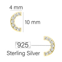 Halbkreis Ohrstecker in 925 Silber