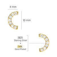 Halbkreis Ohrstecker in 925 Silber