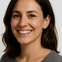 Halbkreis Ohrstecker in 925 Silber