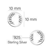 Blatt Ohrstecker in 925 Silber