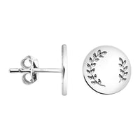 Blatt Ohrstecker in 925 Silber