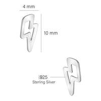 Blitz Ohrstecker in 925 Silber