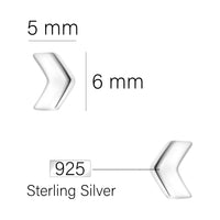 Dreieck Ohrstecker in 925 Silber
