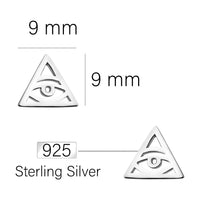 Dreieck Ohrstecker in 925 Silber