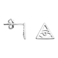 Dreieck Ohrstecker in 925 Silber