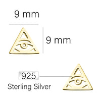 Dreieck Ohrstecker in 925 Silber