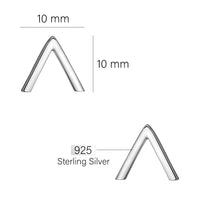 Dreieck Ohrstecker in 925 Silber