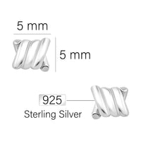 Knoten Ohrstecker in 925 Silber
