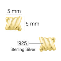 Knoten Ohrstecker in 925 Silber