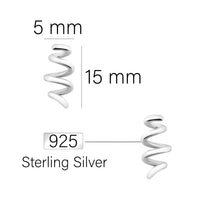 Verdreht Ohrstecker in 925 Silber