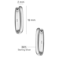 Oval Creolen in 925 Silber