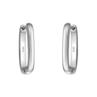 Oval Creolen in 925 Silber