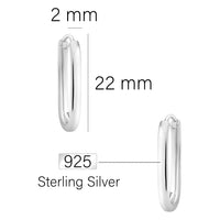 Oval Creolen in 925 Silber