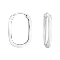Oval Creolen in 925 Silber