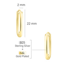 Oval Creolen in 925 Silber