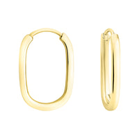 Oval Creolen in 925 Silber